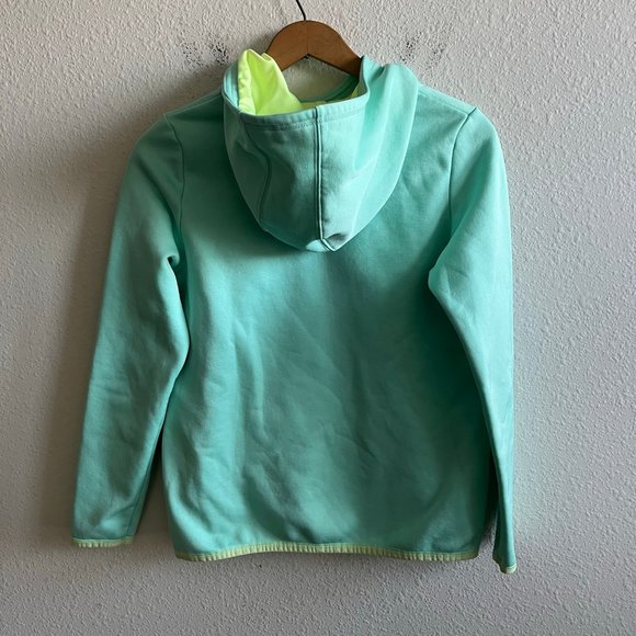 NWOT Under Armour Youth Girls Light Green Hoodie Sweatshirt Sz YL Style 1297972 - Picture 7 of 9